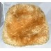 Vintage Faux Mouton Lamb Fur Fluffy s Gold Bucket Hat with Back Zipper Sz M  eb-43442043